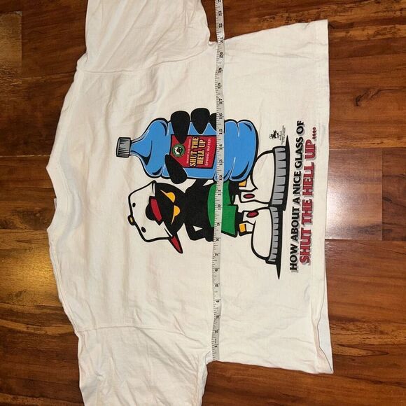 Vintage 90's Whoop A** Sportswear Nice Glass Graphic Tee Size Large - Picture 5 of 5